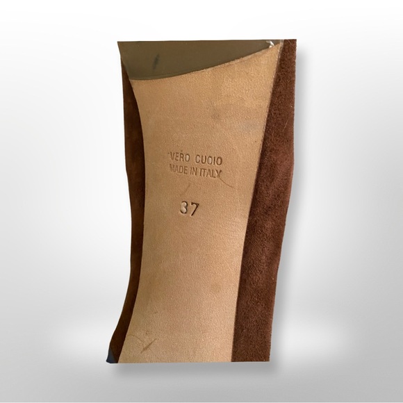 Brown, Black Suede Platform heels, Size EU 37 - Picture 4 of 7